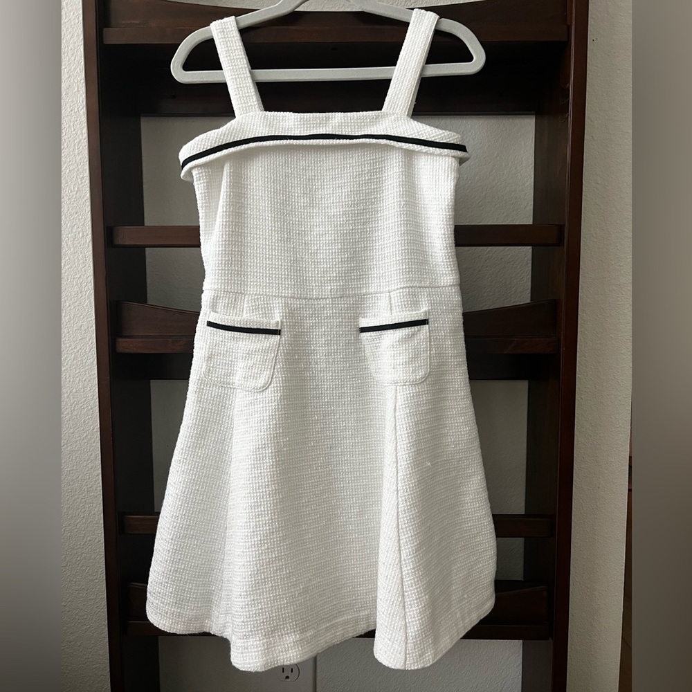 Janie & Jack White Dress (tweed fabric) - size 7